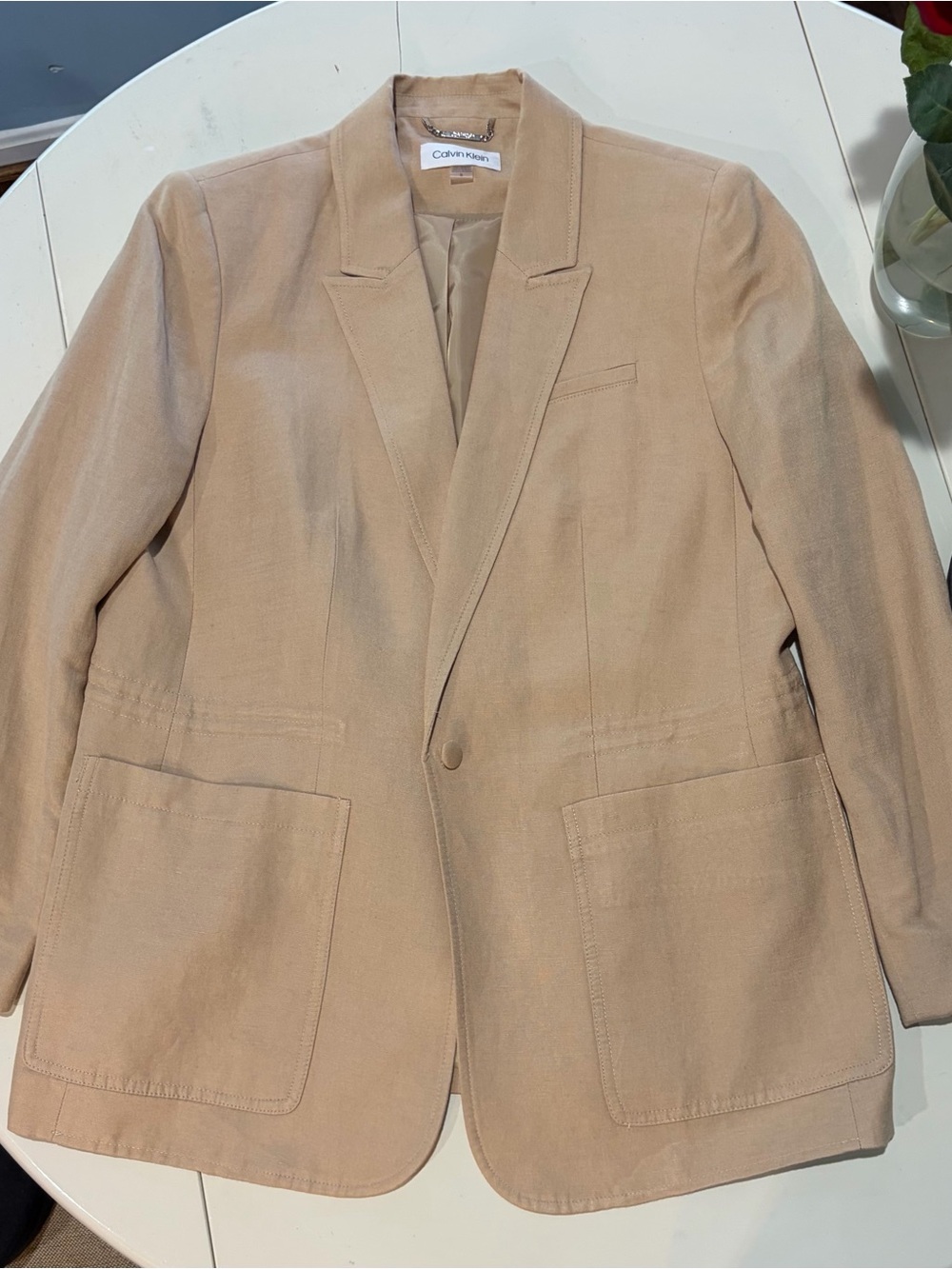 Calvin Klein Beige Women's Blazer Jacket